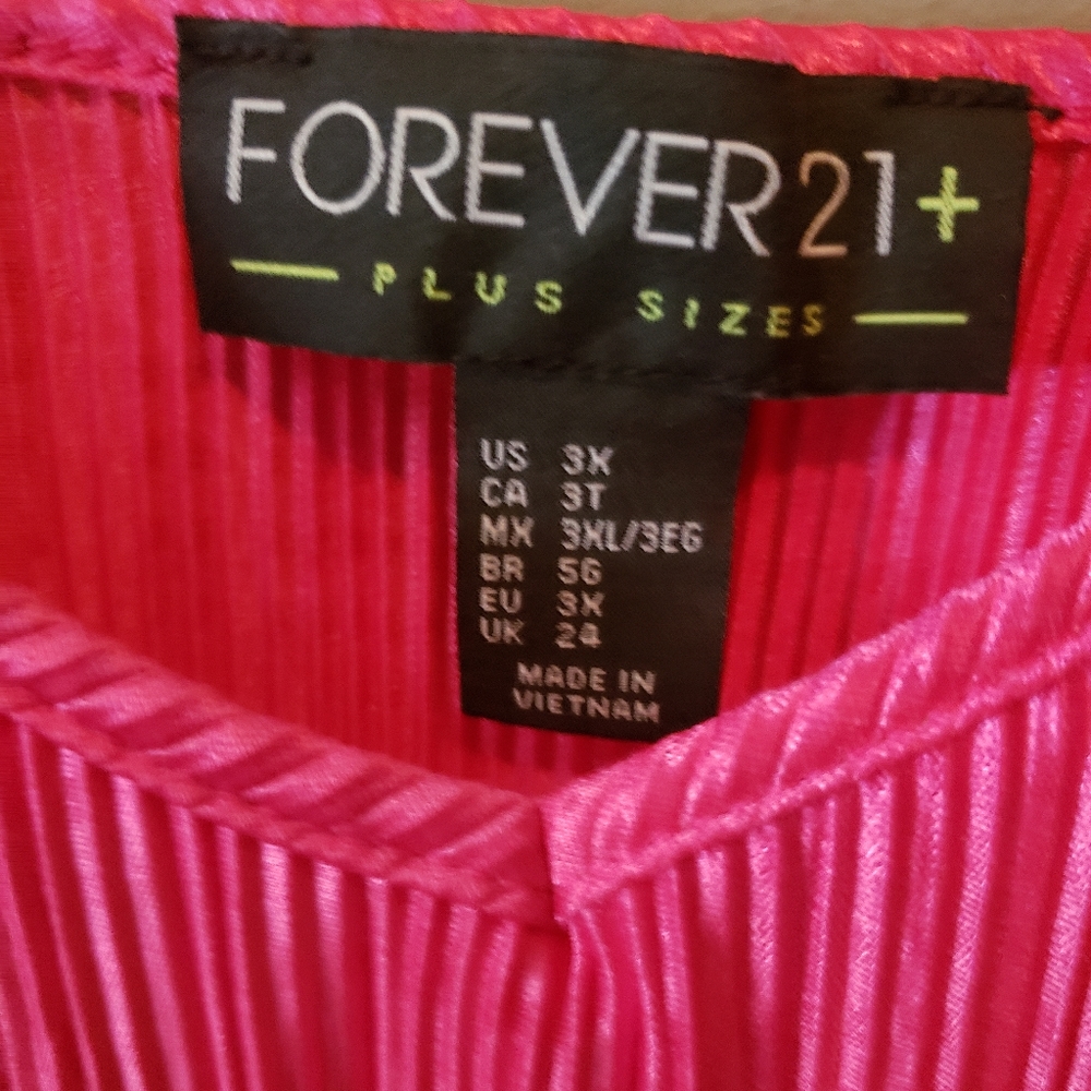 Hot pink Forever21 plus minidress
